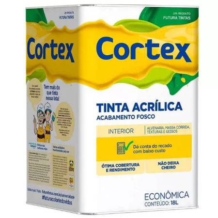 Tinta Acrílica Fosca Cortex Futura 18L