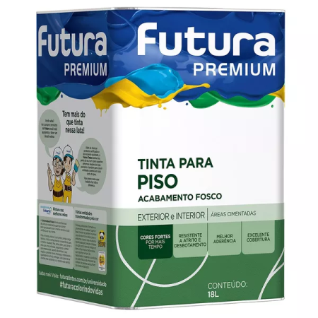 Tinta Acrílica Fosca Para Piso Futura 18L